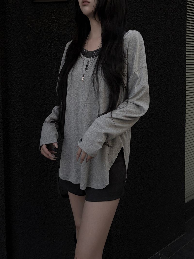 soft u-neck long sleeves (3color)