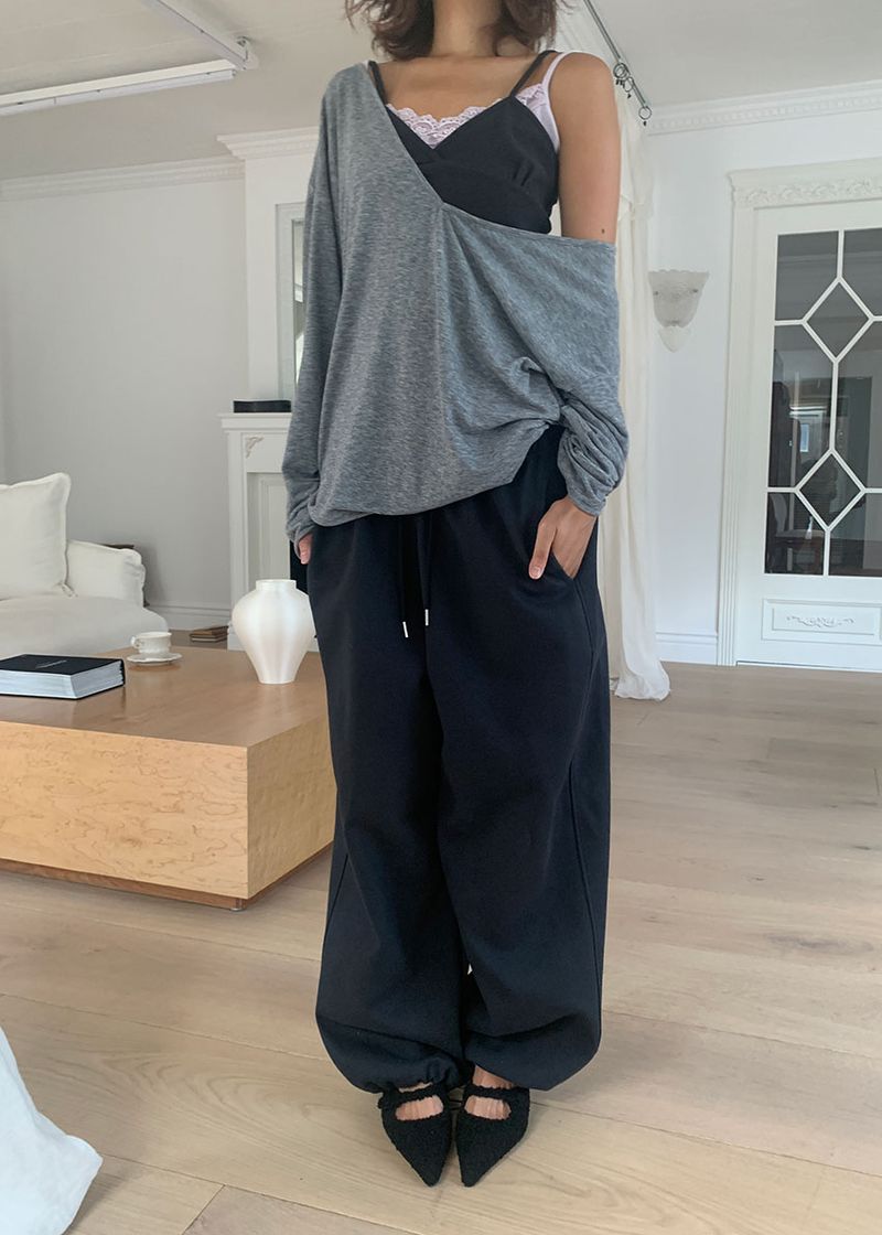 WIDE BALLOON SWEAT PANTS (6color)