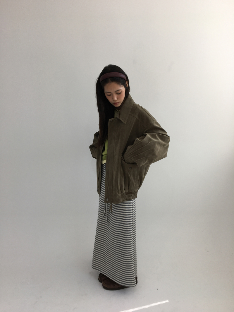 Ready striped long skirt (2color)