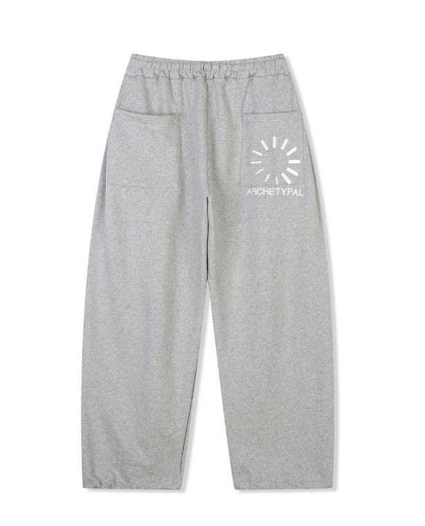 Arc Circle Embroidered Wide Pants