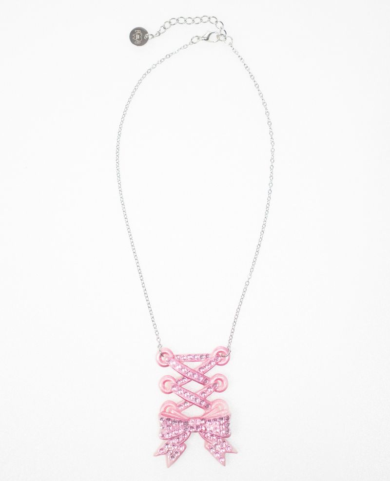 Eyelet Lace-up Necklace