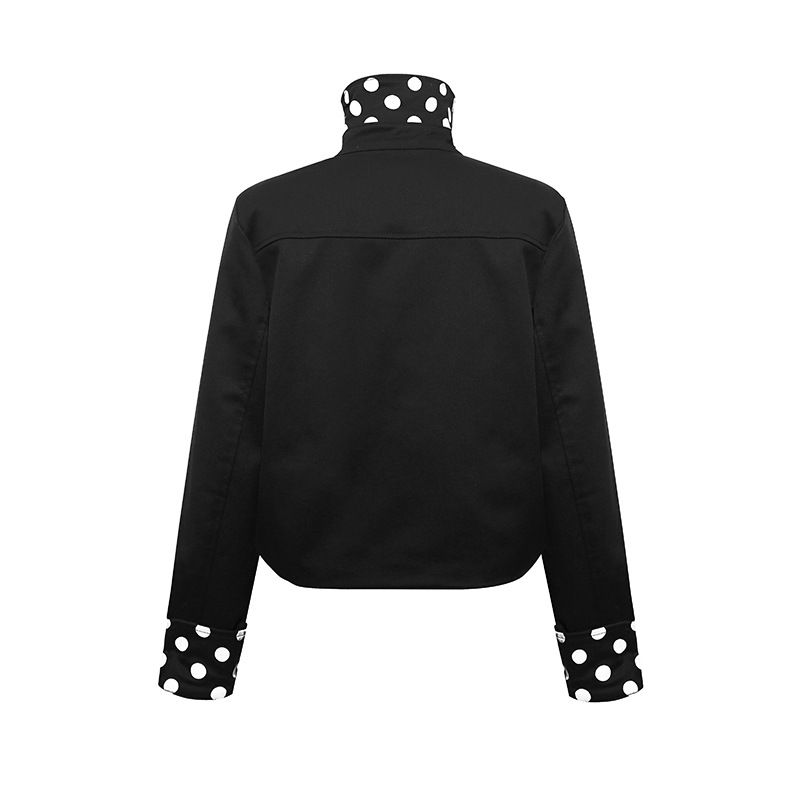 Dottie Double-Button High-Neck Jacket