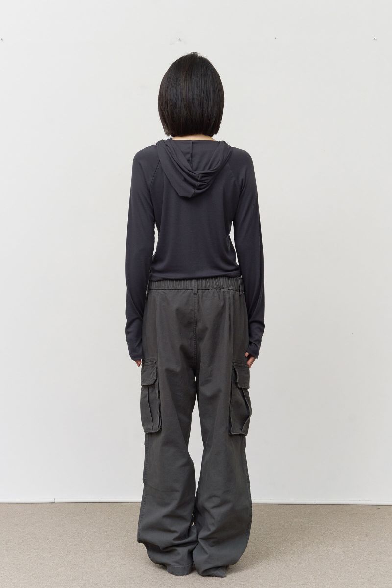 (W) ロジュ フーデッド トップ