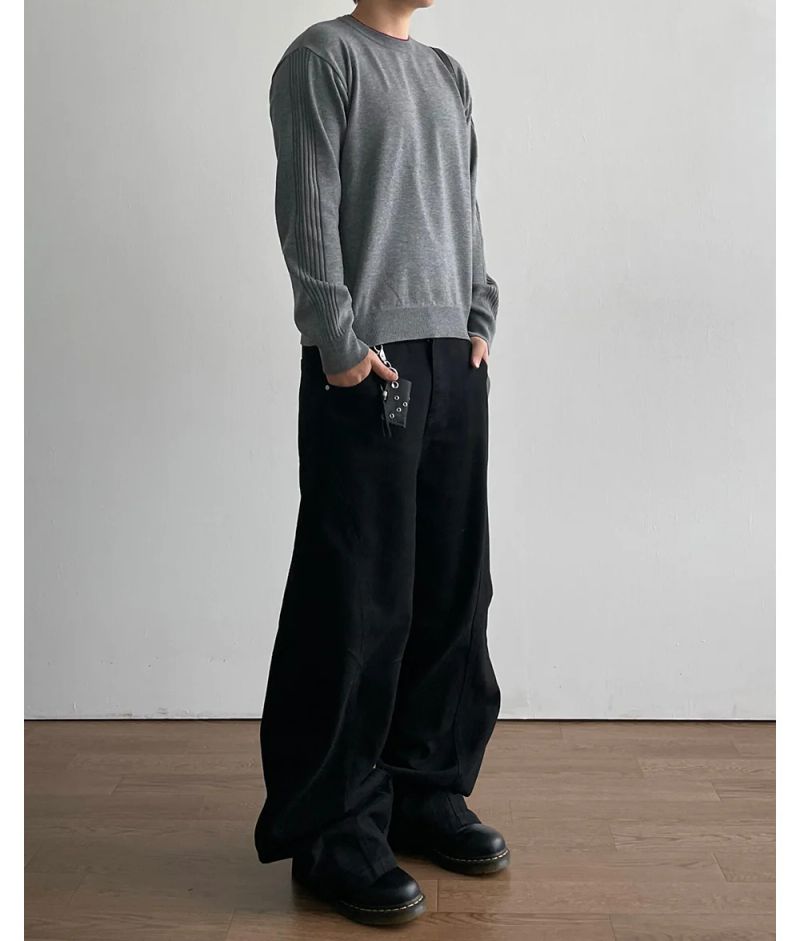 Wheat Layered Cropped Knit