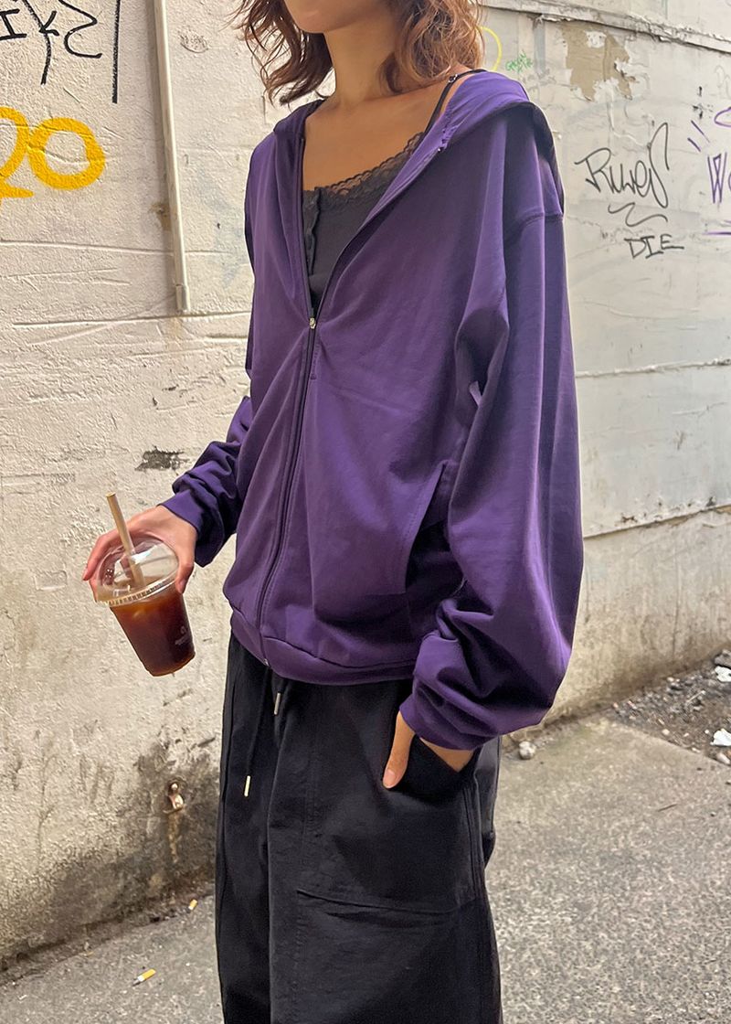 SLEEK HOOD ZIP-UP (3color)