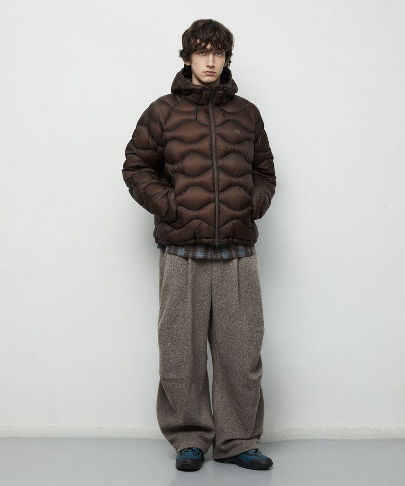 WIDE FLEECE PANTS_BROWN