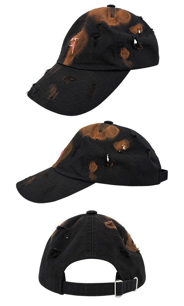 Splashed Signature logo ball cap Black