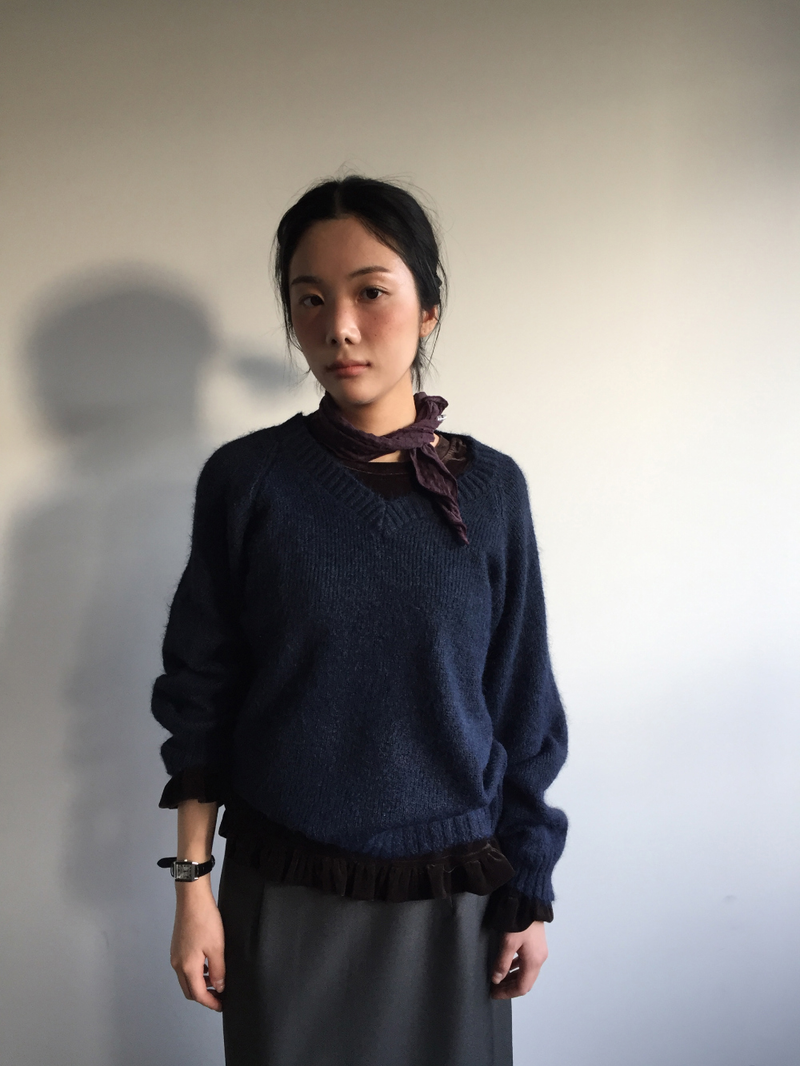 frilly velvet long sleeves (4color)