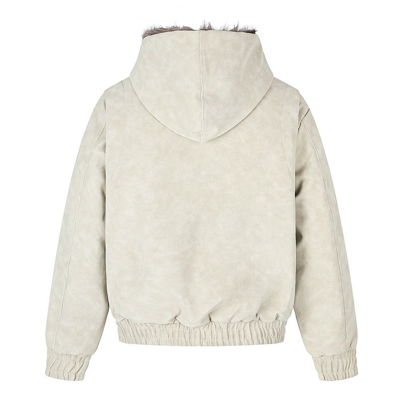 Lucy Fur Hood Military Shearling Jacket