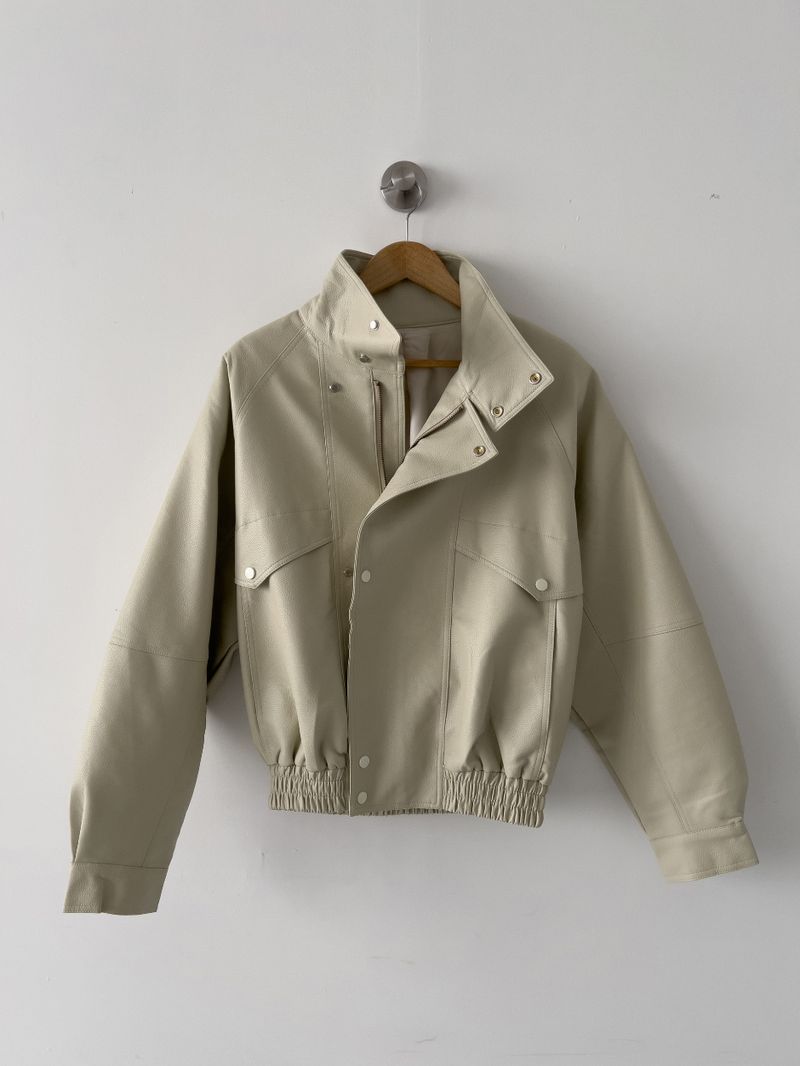 Lehman Leather Over Fit Blouson Jumper
