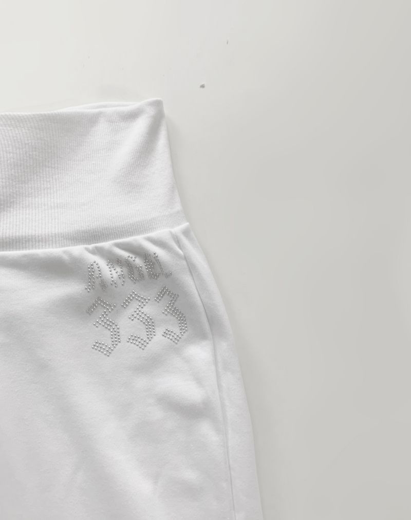 333 y2k キュービック トレーニング ブーツカット パンツ (white)