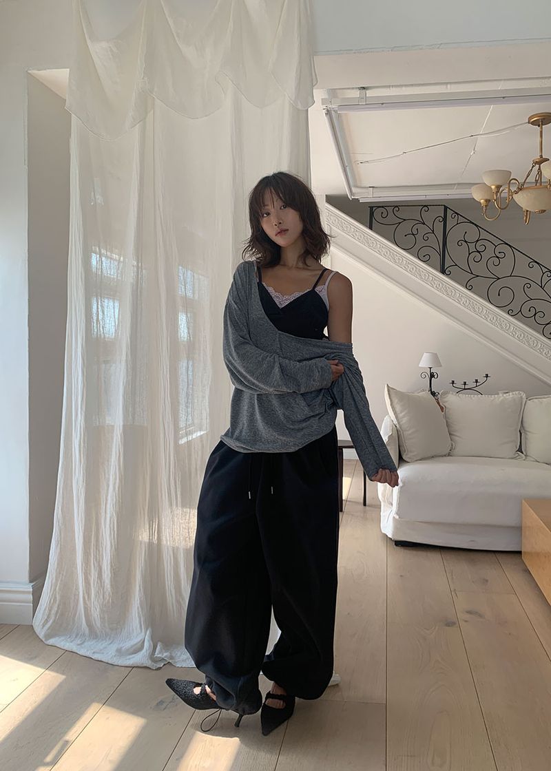 WIDE BALLOON SWEAT PANTS (6color)