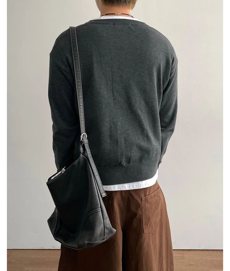 Stand Cropped Knit Cardigan