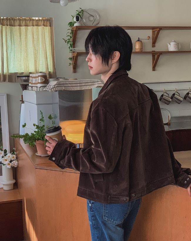 Salton Velvet Suede Zip Crop Blouson