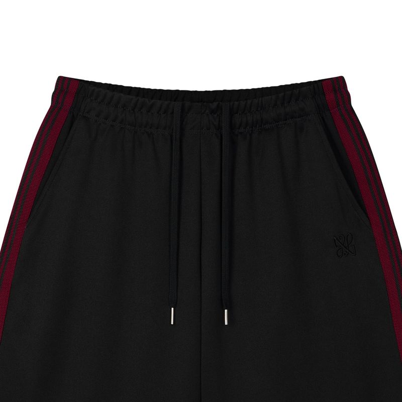 Tesen Track Pants Black Burgundy