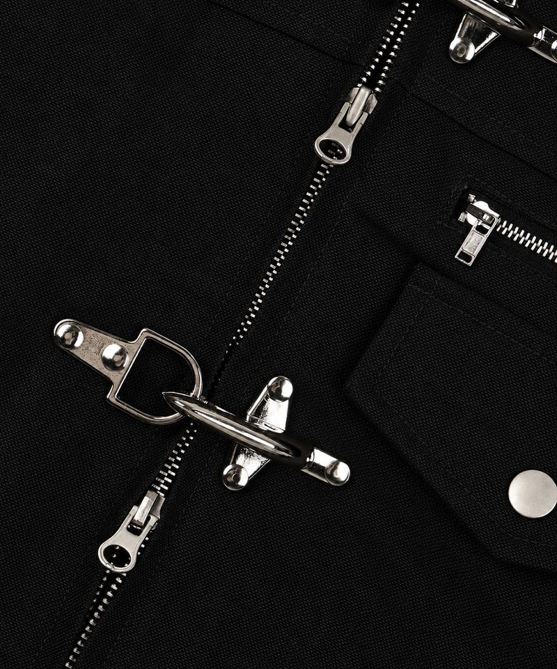 Fireman Buckle Crop Jacket - Black