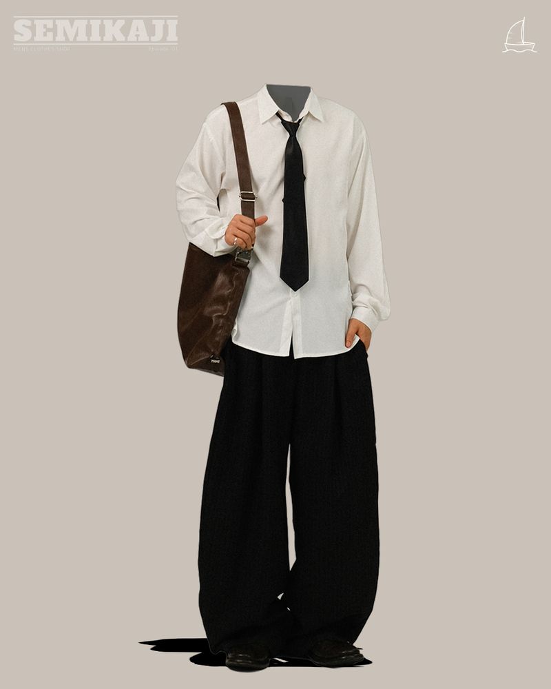 [Shirt+Tie Set] PP Tie Basic Shirt