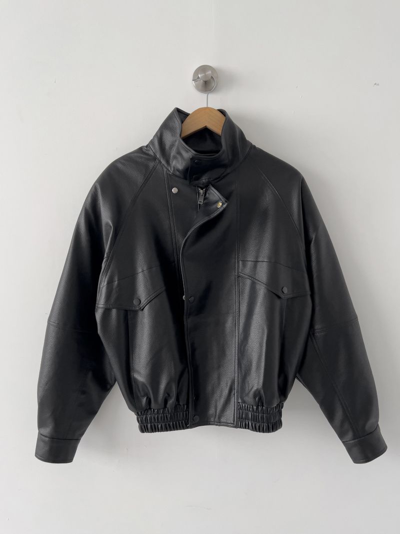 Lehman Leather Over Fit Blouson Jumper