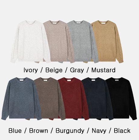 Daol Line Washable Semi-Crop Round Knit