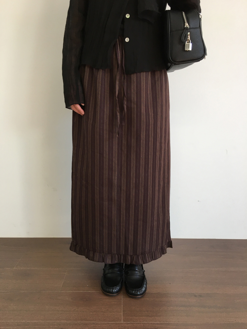 Cher frill long skirt (2color)