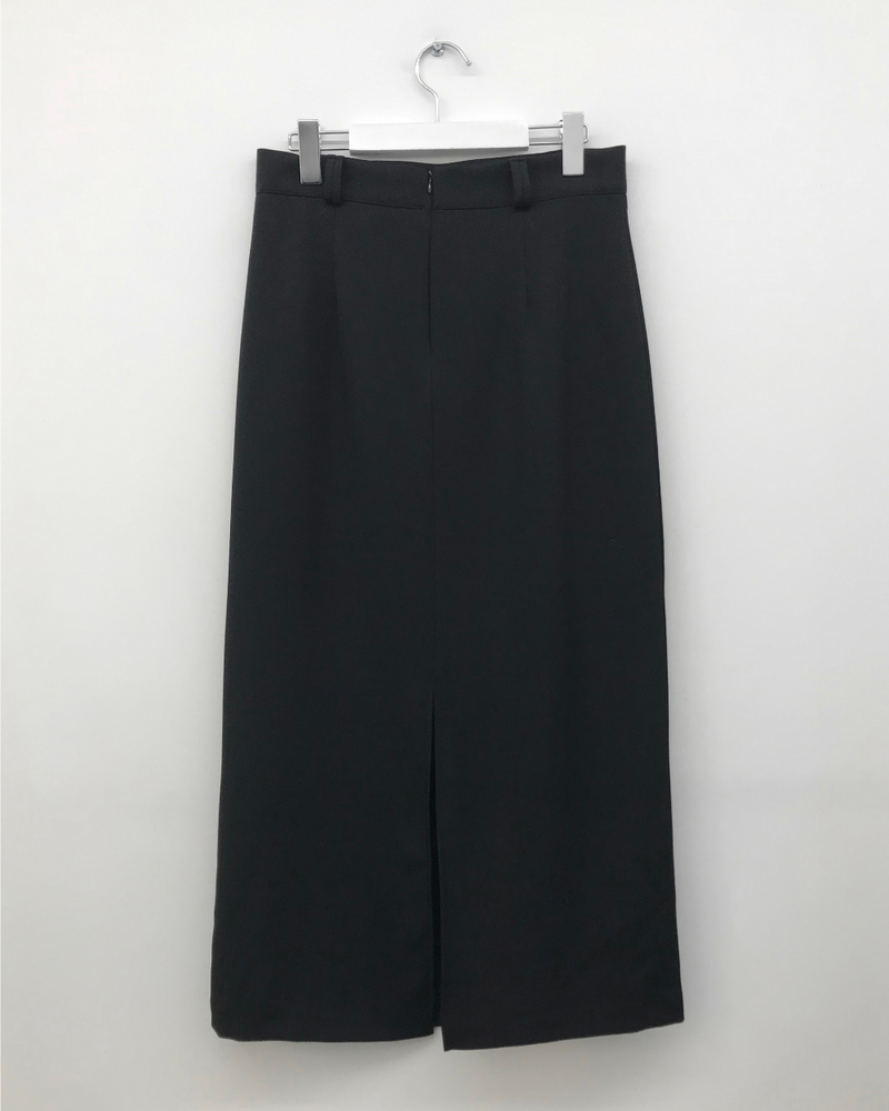 Dart maxi long skirt (2color)