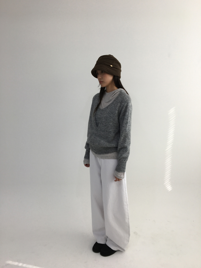 Tot Double V-Button Knit (4color)