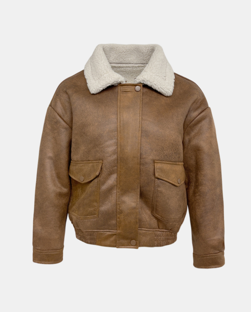 Tay Leather Zip-up Jumper