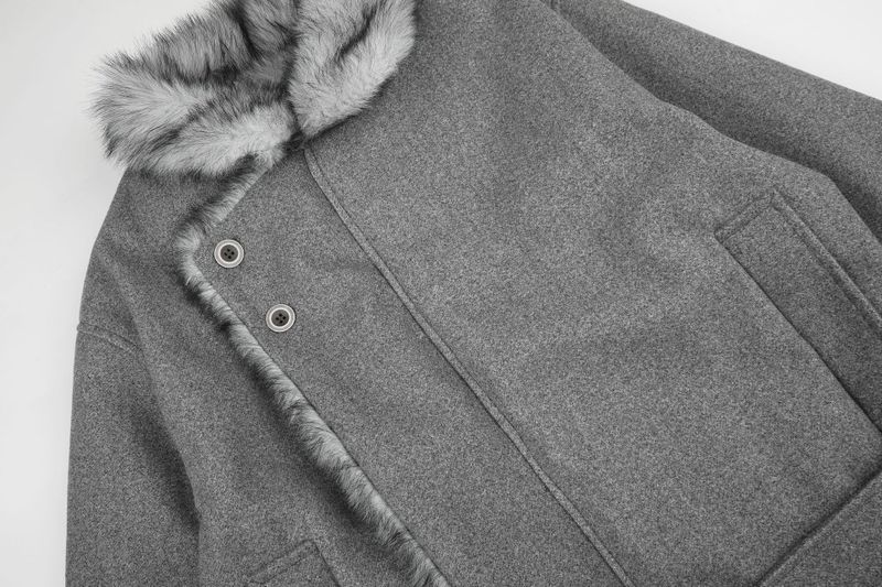 Elora Faux Fur Trim Belted Jacket