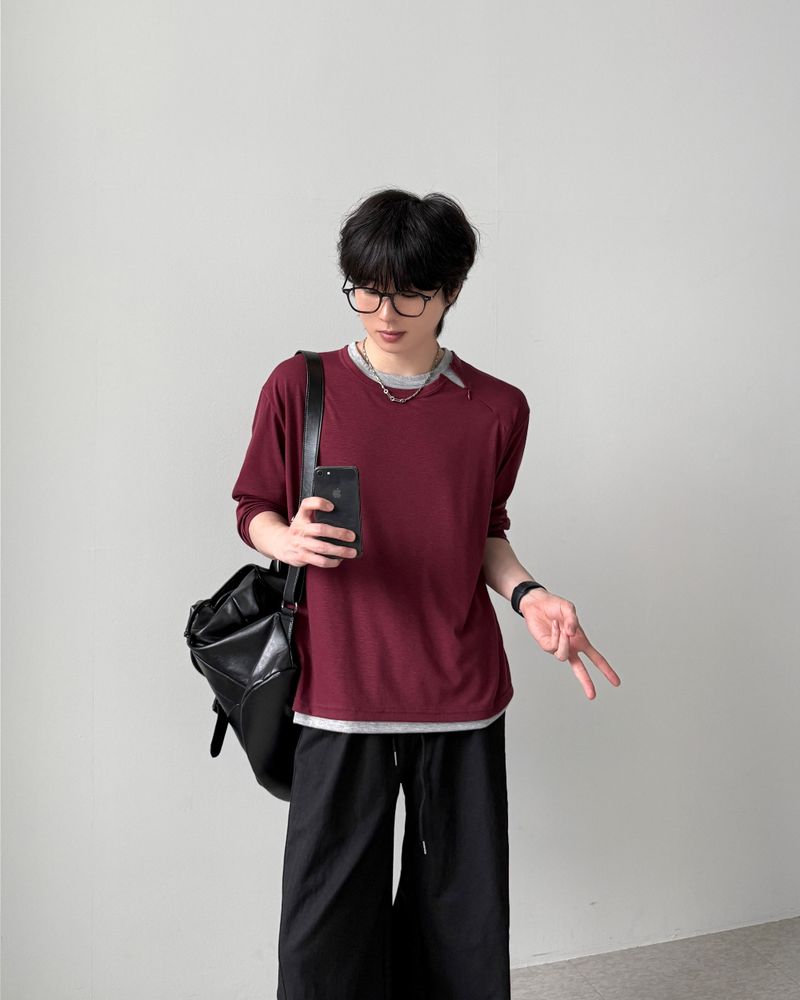 フリーズ レイヤード ロングスリーブ
