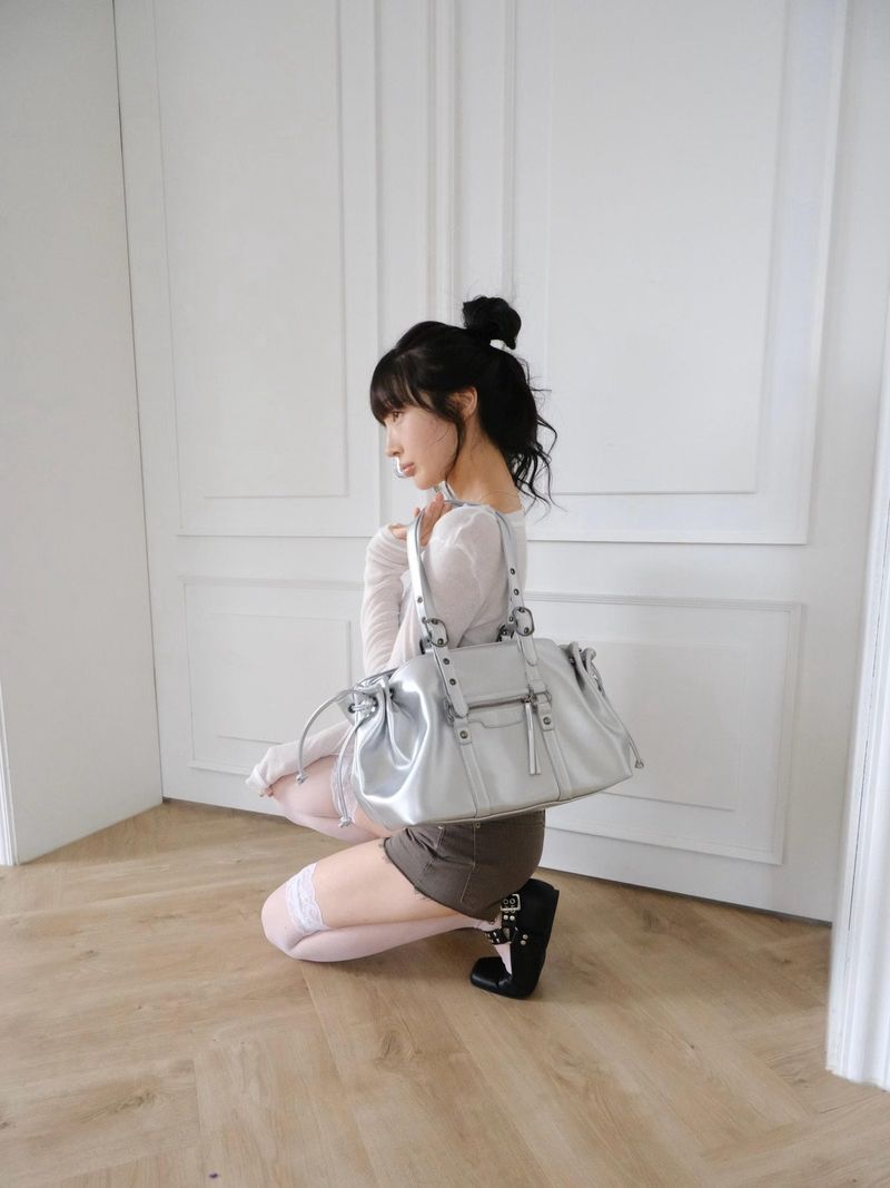 casual leather 2way bag