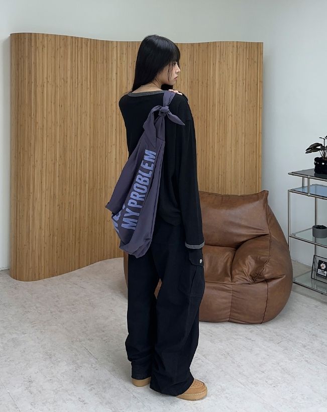 レープ ワッフル フィンガーホール ロングスリーブ