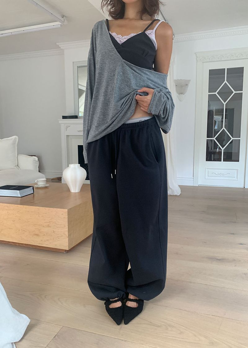 WIDE BALLOON SWEAT PANTS (6color)