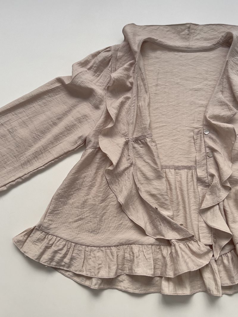 Pansy Frill V-Neck Blouse