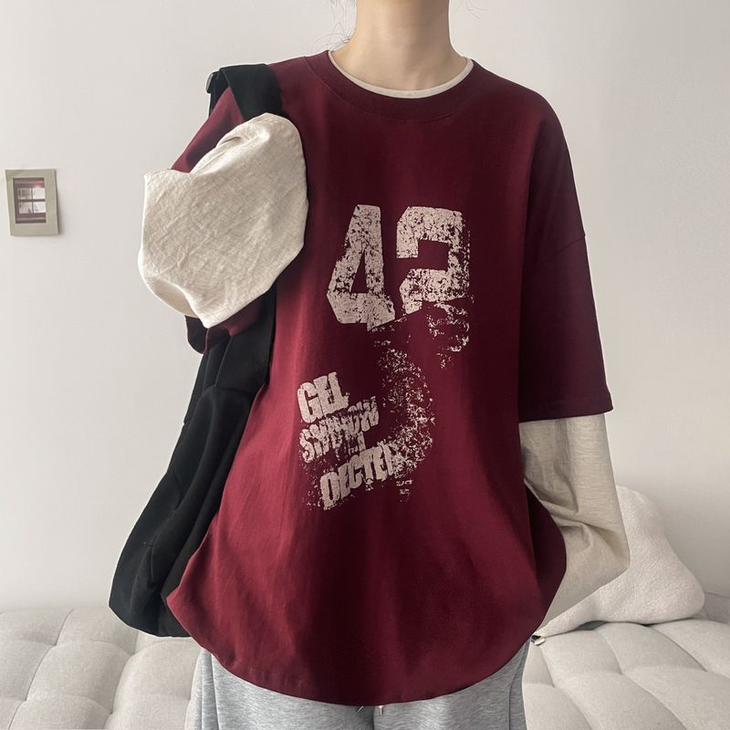 hijjoo（ハイチュー）の「42 カラーブロック レイヤード ロング スリーブ ティーシャツ (4 colors) H&L（トップス）」