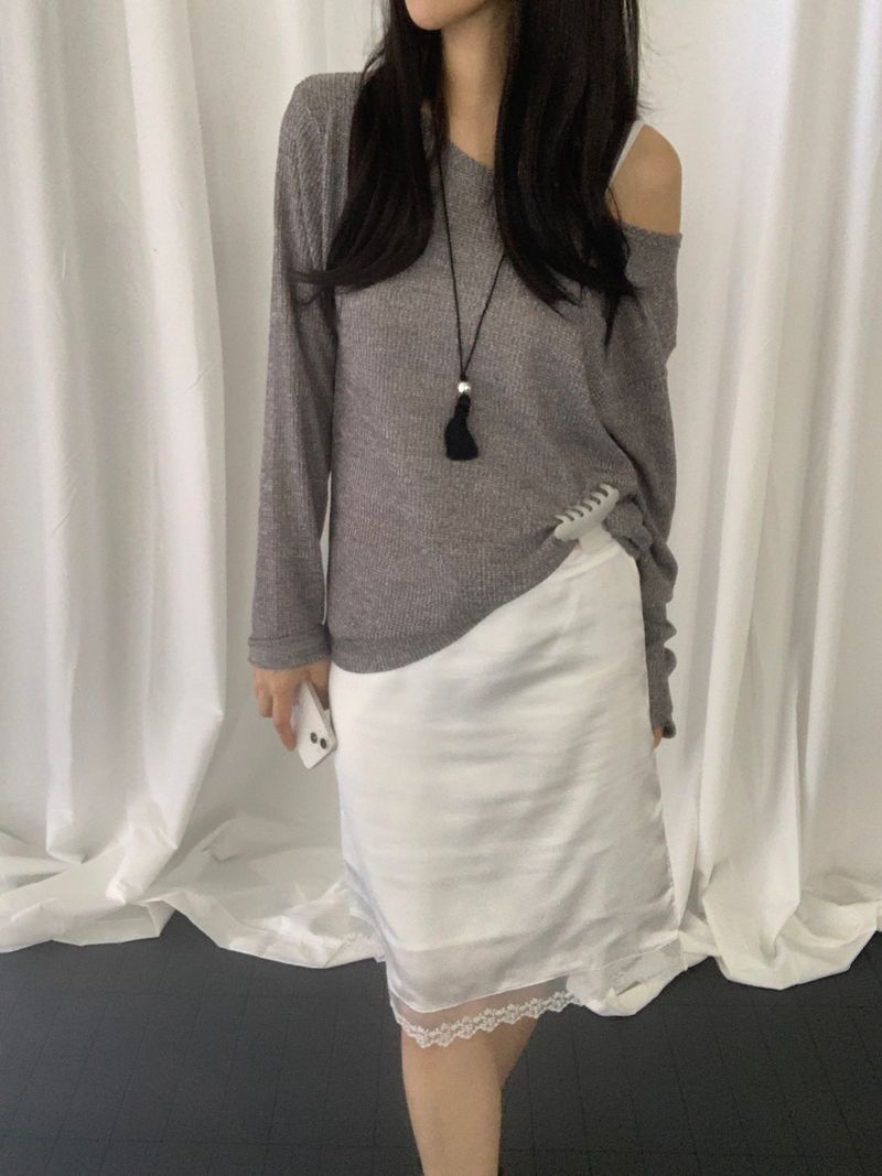 リレア ロングスリーブ メッシュ ニット​