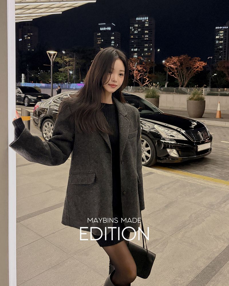 MADE. Mober wool handmade half coat
