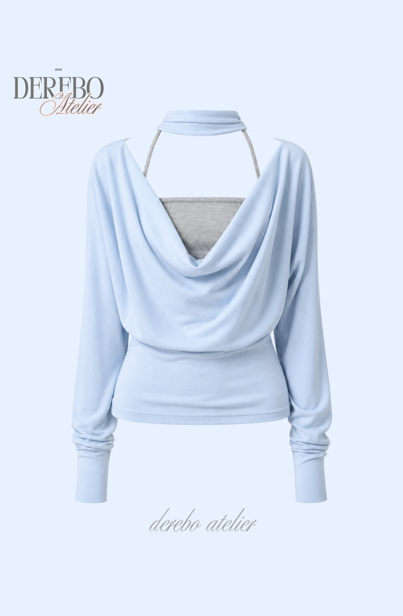 Sky Flow Choker Layered Top