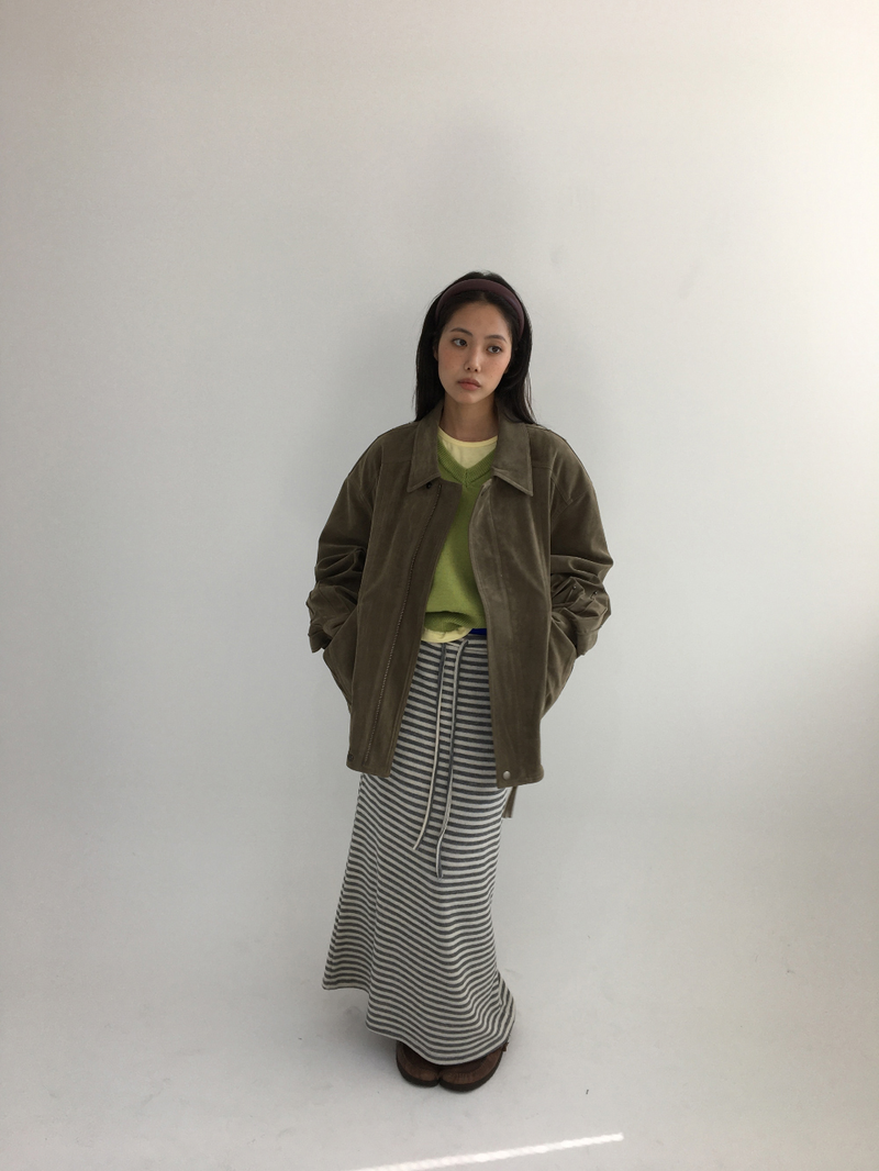 Ready striped long skirt (2color)