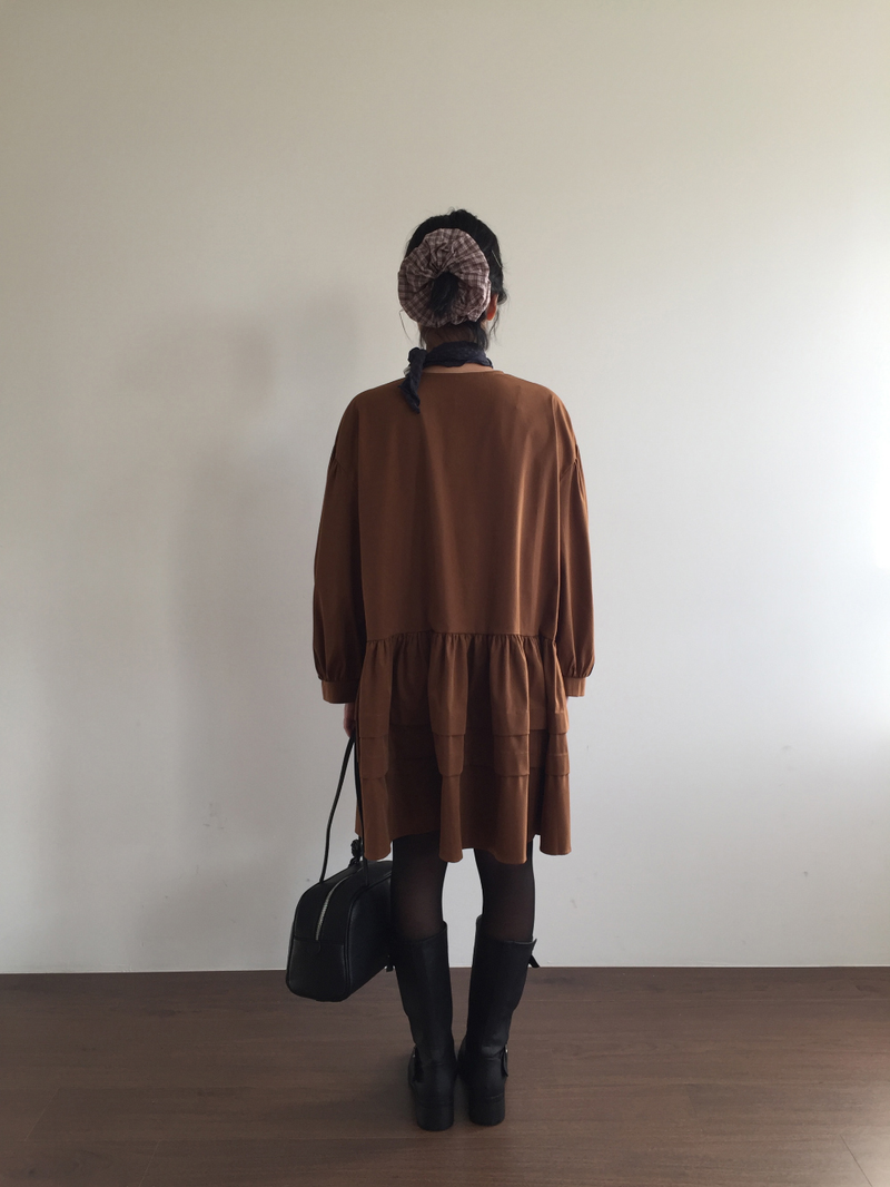 Pleatsby pintuck dress (2color)