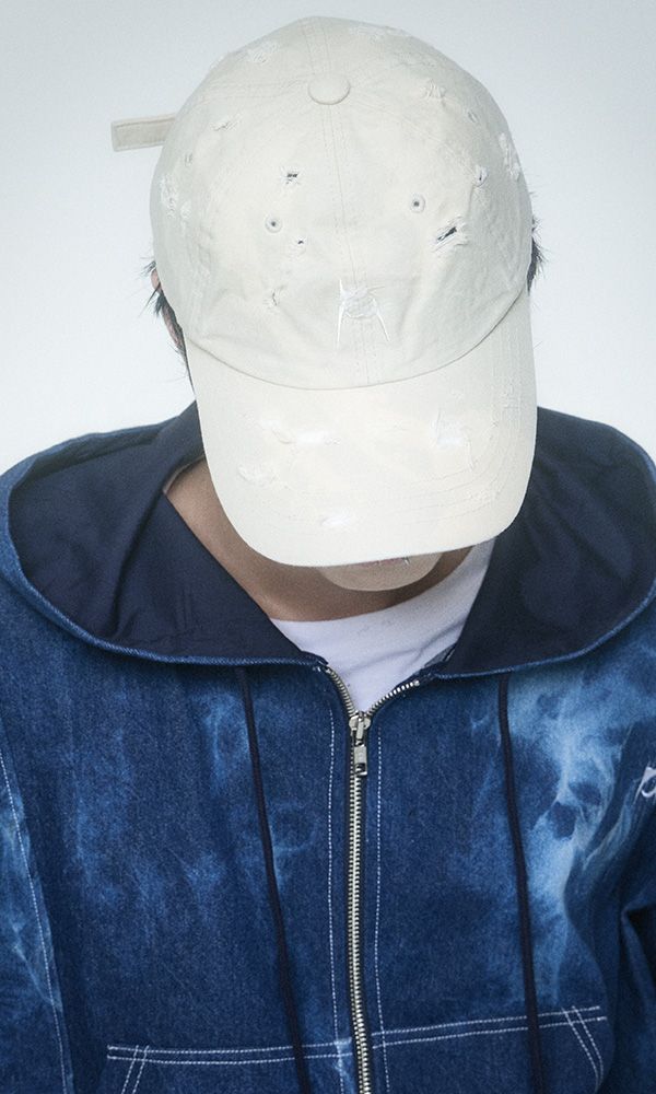 Splashed Signature logo ball cap Beige