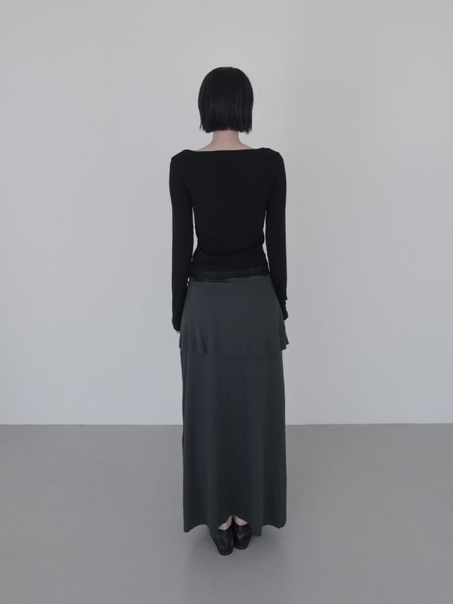 Ed Flare Layered Long Skirt