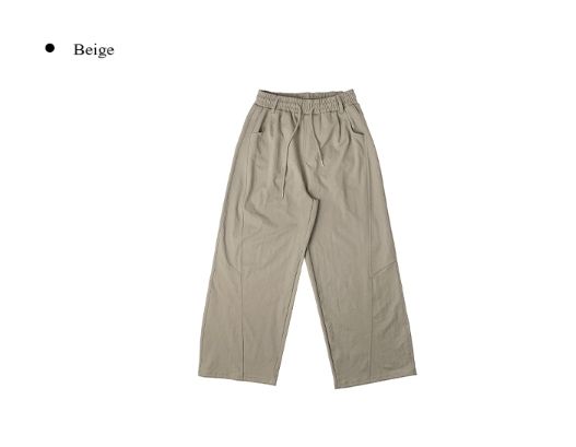 Pju Curved String Wide Banding Pants