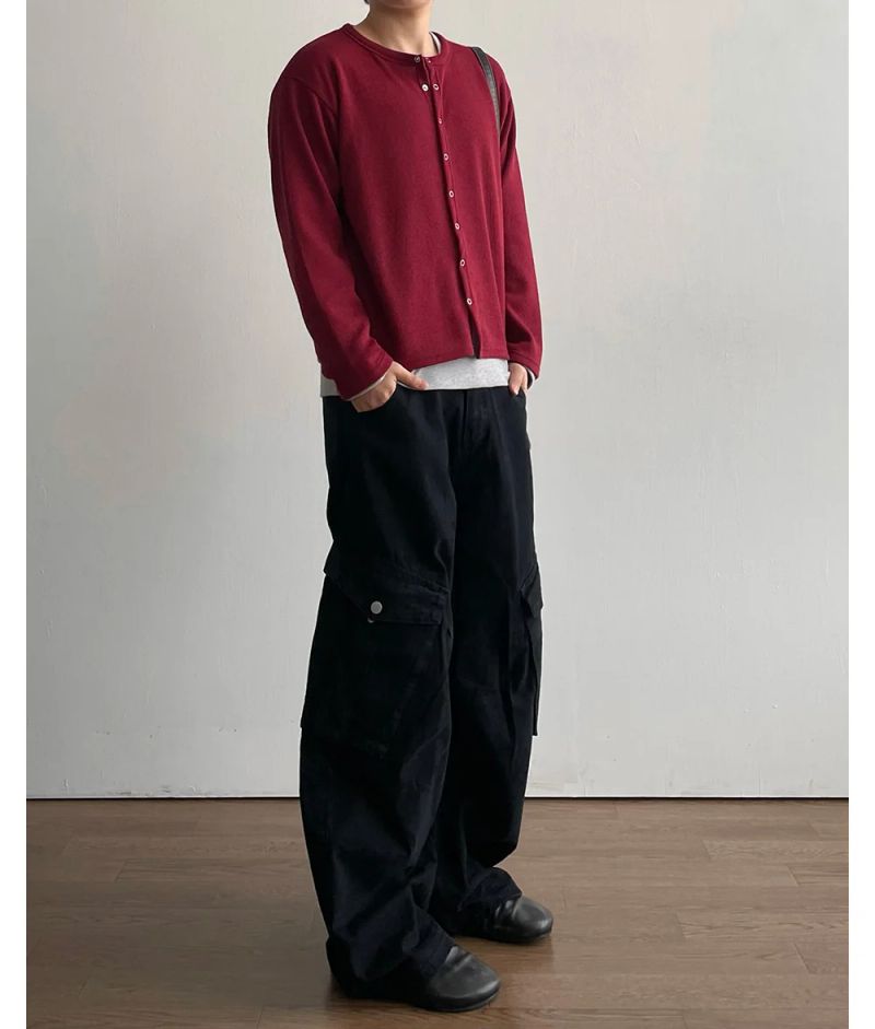 Fleck Cropped Knit Cardigan