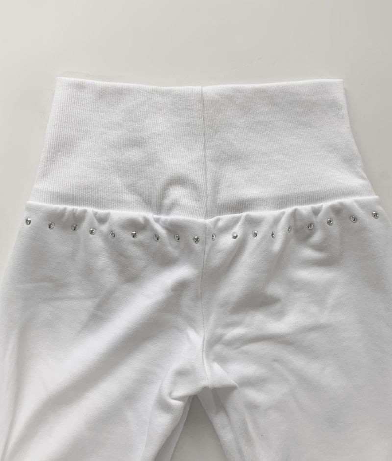 333 y2k キュービック トレーニング ブーツカット パンツ (white)