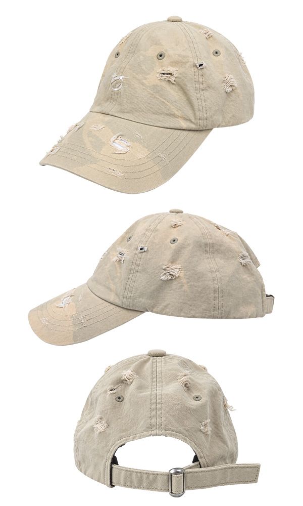 Splashed Signature logo ball cap Beige