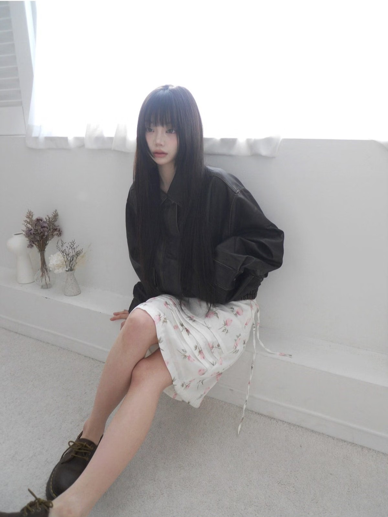 vintage leather jumper