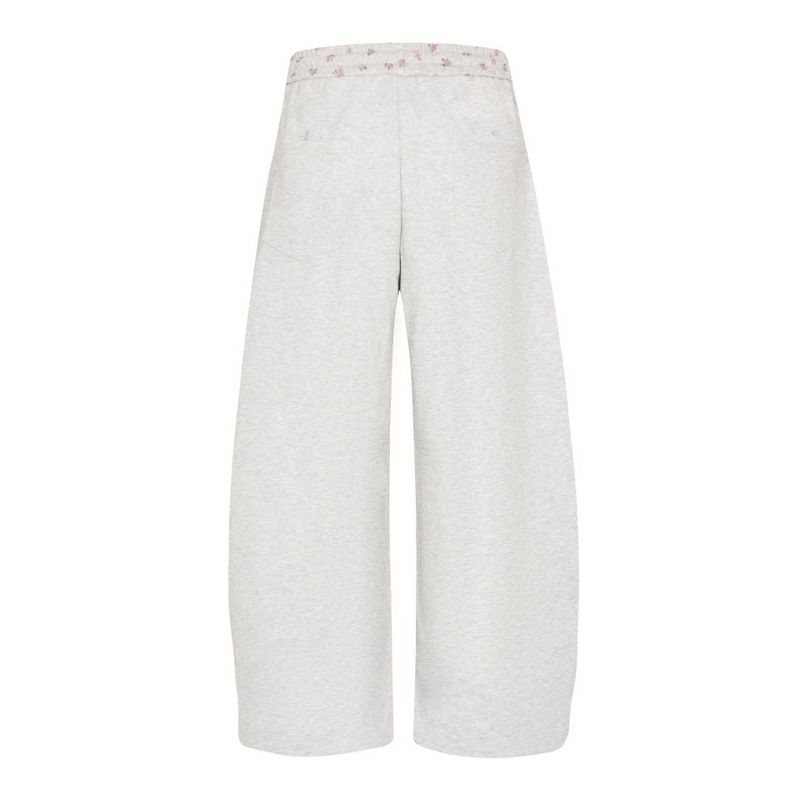 Rose Lining Button Wide Sweatpants