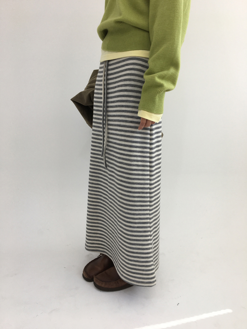 Ready striped long skirt (2color)