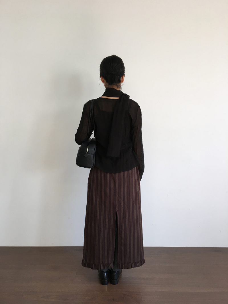 Sia Wrinkle Blouse + Scarf (2color)