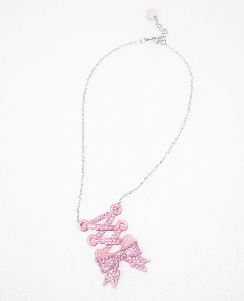 Eyelet Lace-up Necklace